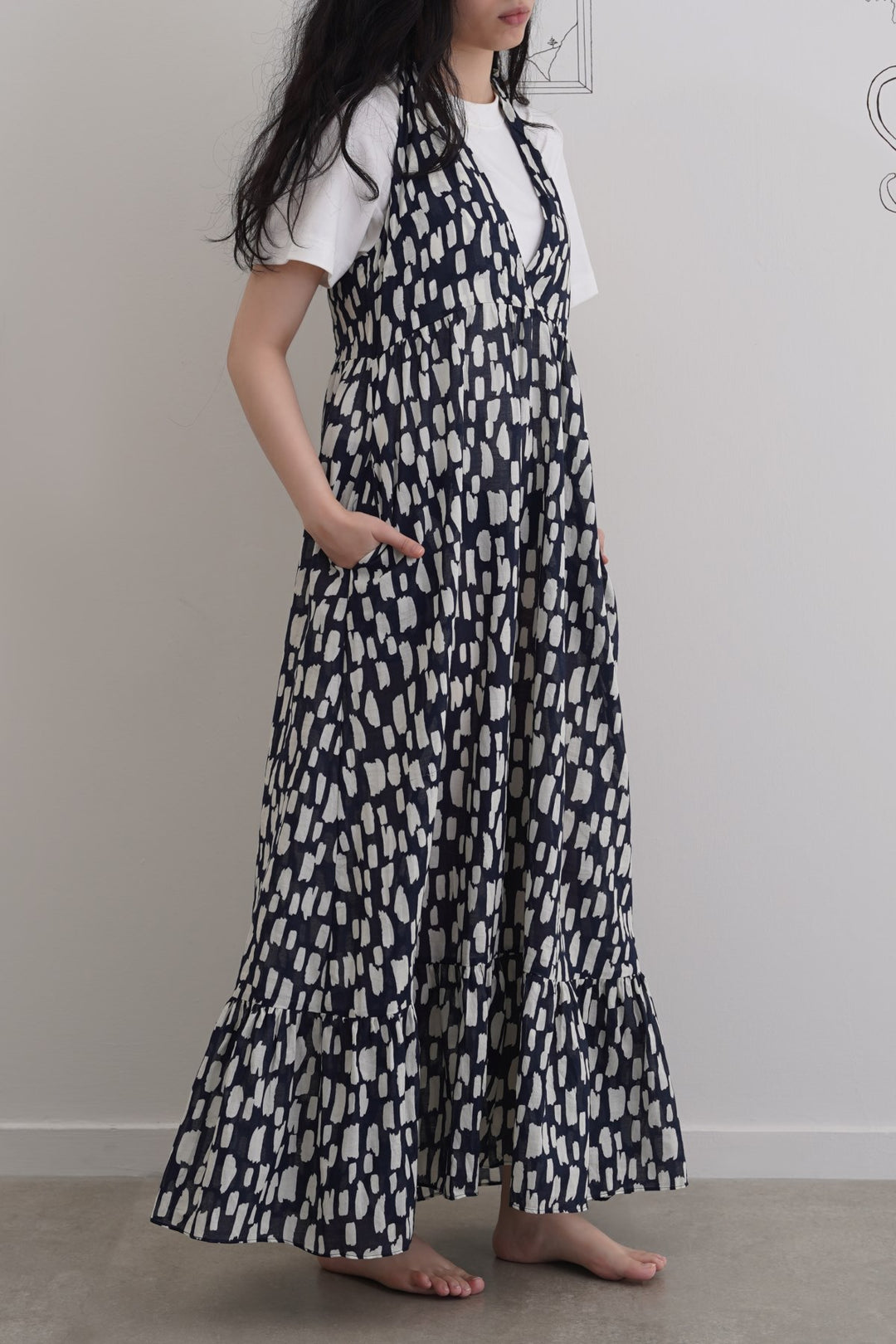 COTTON HALTER DRESS