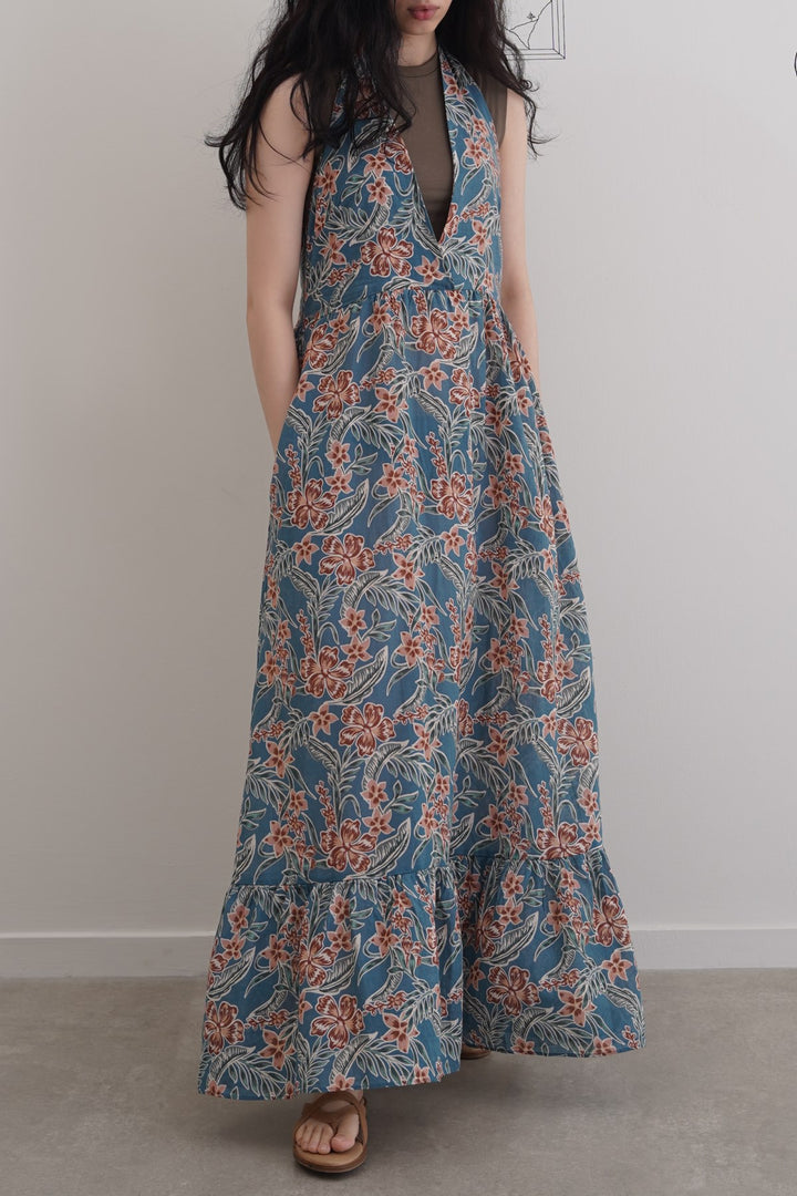 COTTON HALTER DRESS