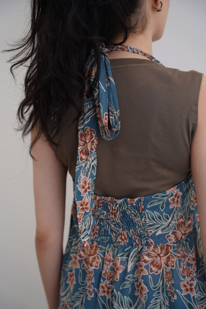 COTTON HALTER DRESS