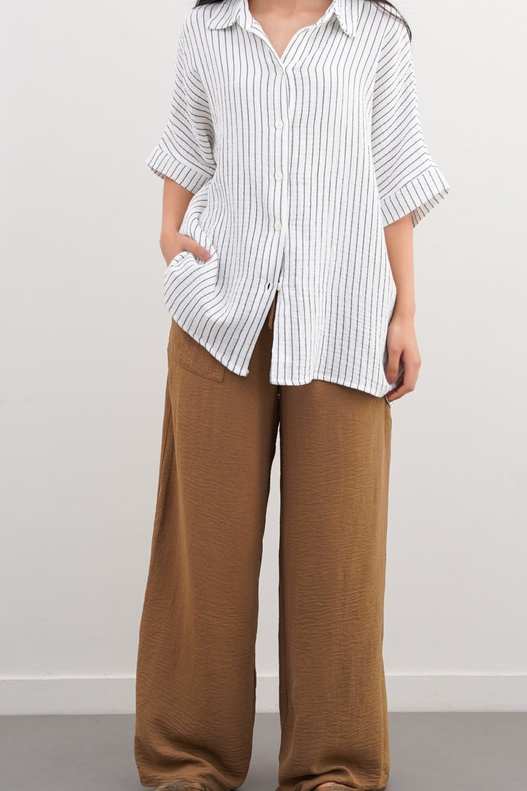 STRIPED MUSLIN SHIRT