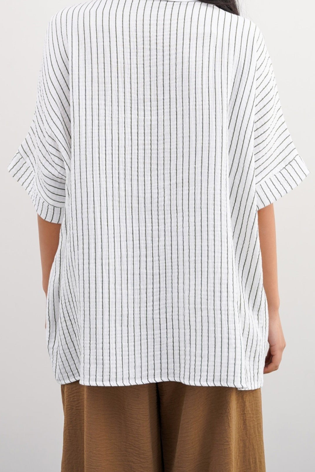 STRIPED MUSLIN SHIRT