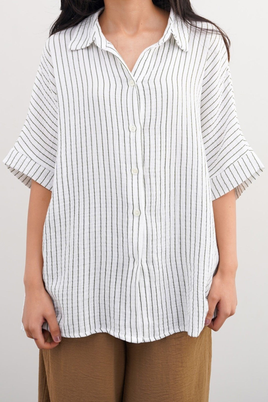 STRIPED MUSLIN SHIRT