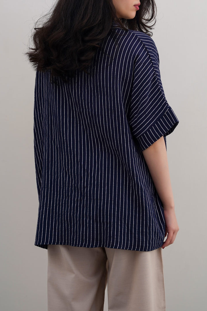 STRIPED MUSLIN SHIRT