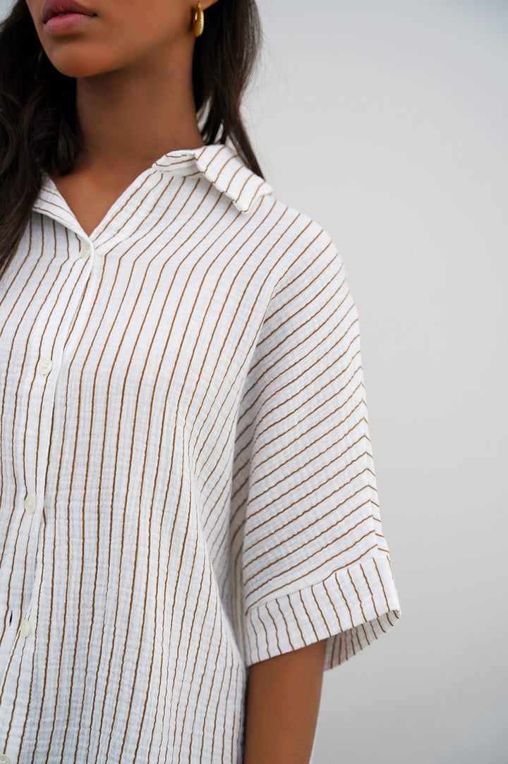 STRIPED MUSLIN SHIRT