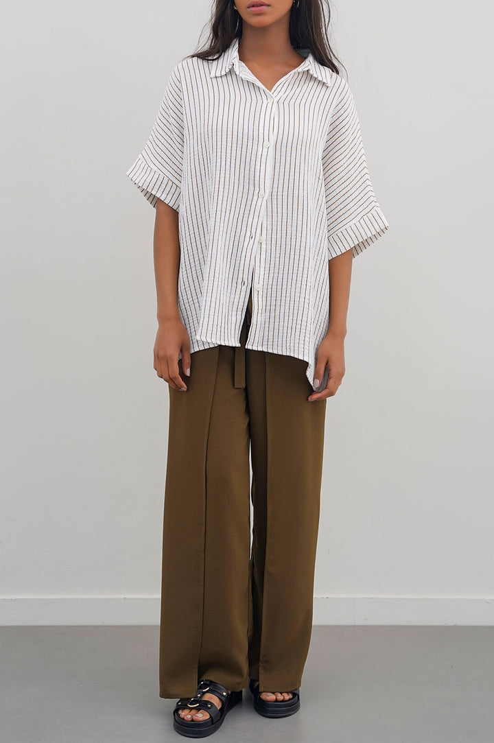 STRIPED MUSLIN SHIRT