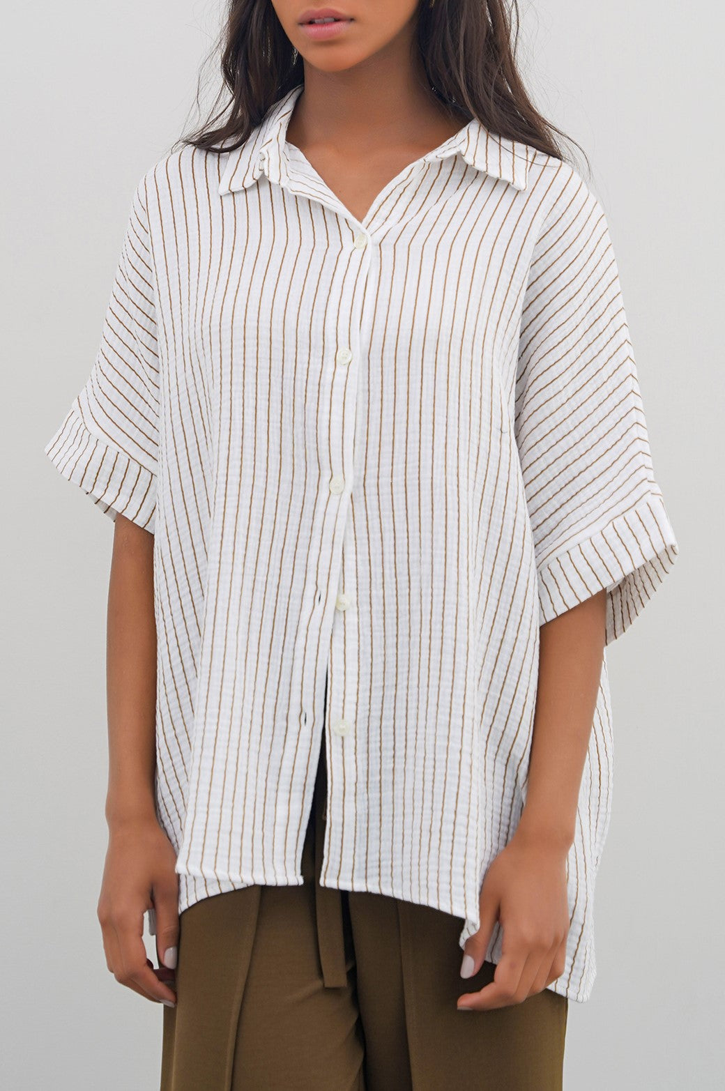 STRIPED MUSLIN SHIRT