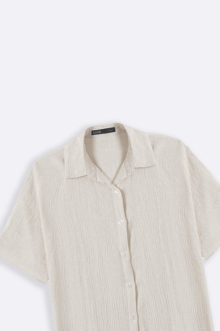 WHITE ORGANIC MUSLIN SHIRT