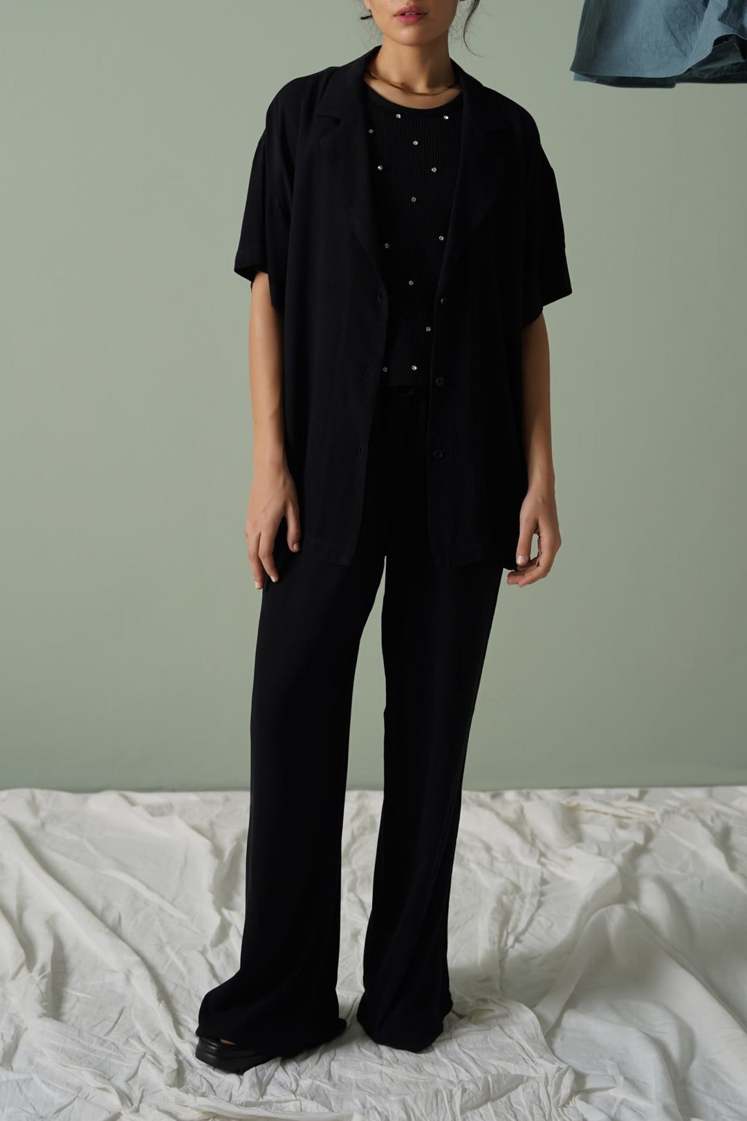 BLACK SAFARI BLAZER SHIRT