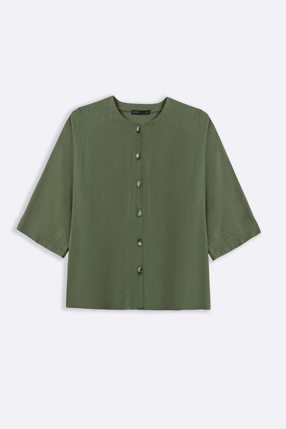 GREEN LINEN BLOUSE