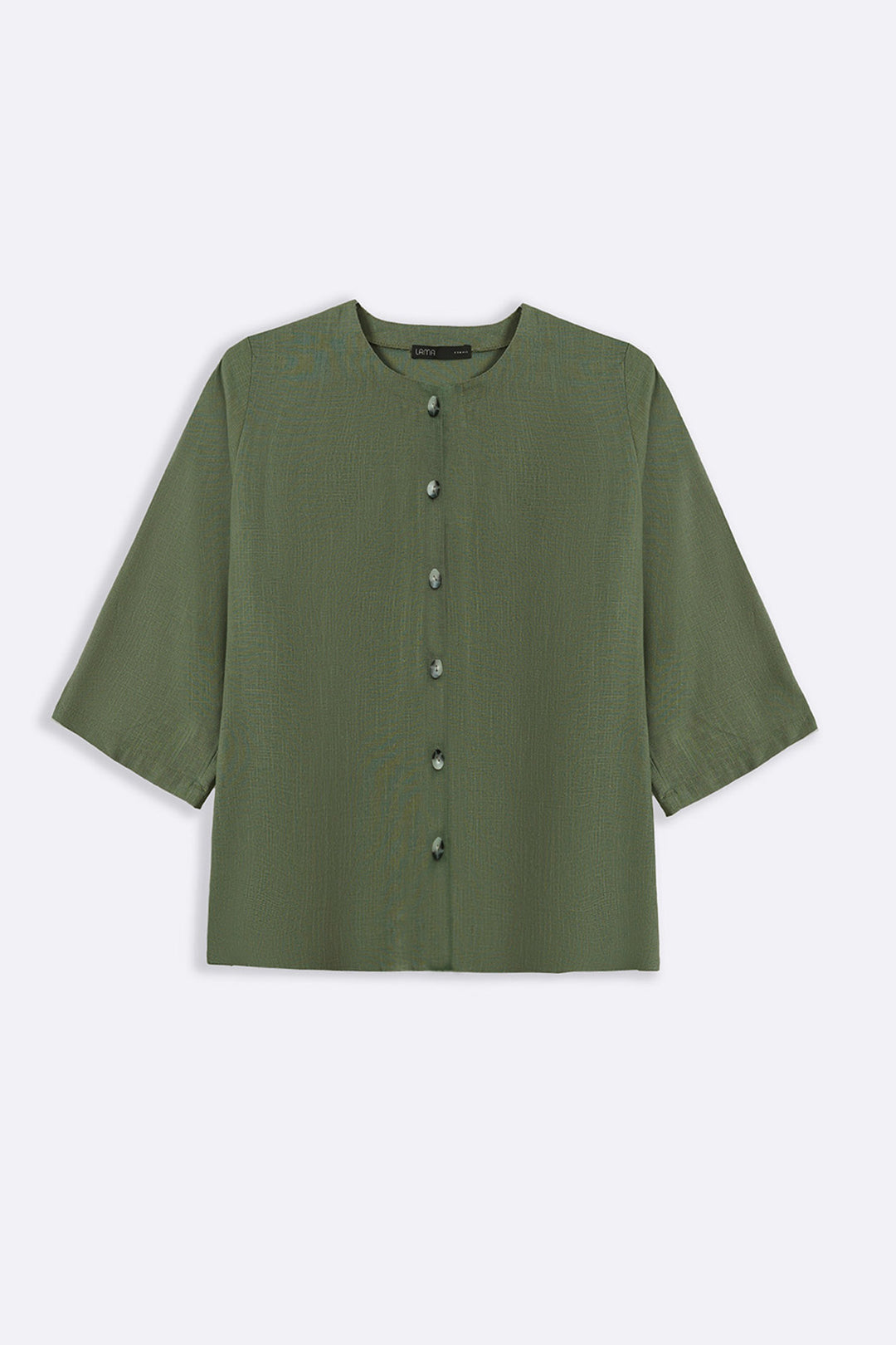 GREEN LINEN BLOUSE