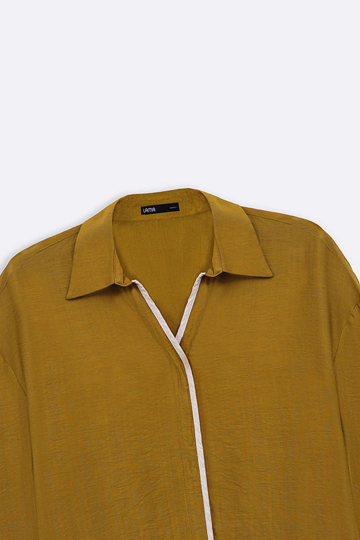 OLIVE CLOVER SILKY BLOUSE