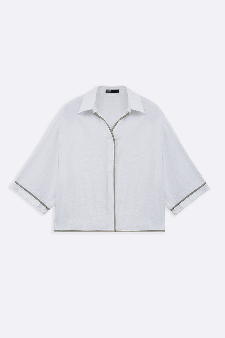 WHITE CLOVER SILKY BLOUSE