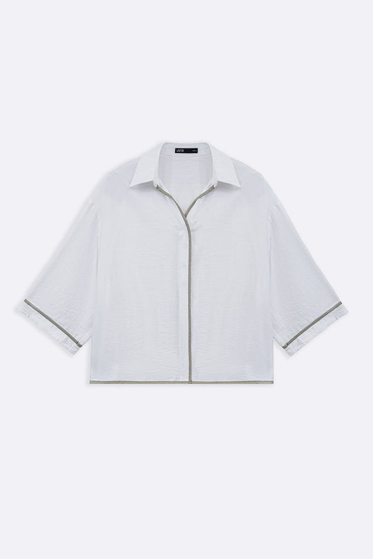 WHITE CLOVER SILKY BLOUSE
