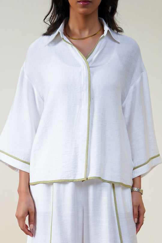 WHITE CLOVER SILKY BLOUSE
