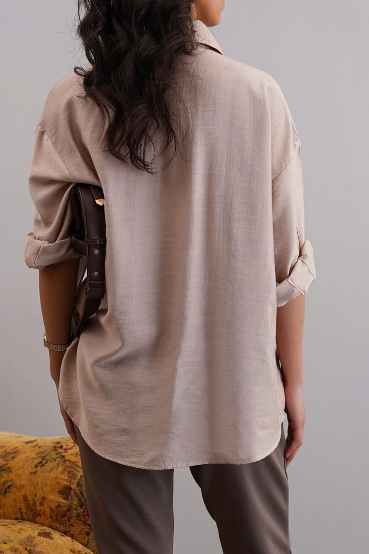 BEIGE EASY BREEZE BLOUSE