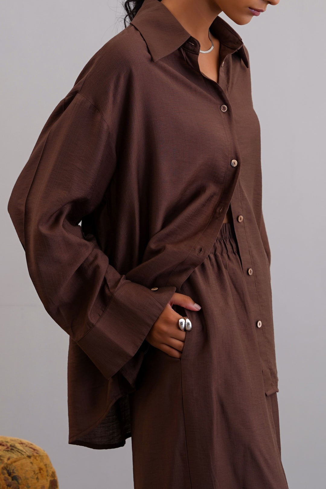 CHOCOLATE EASY BREEZE BLOUSE