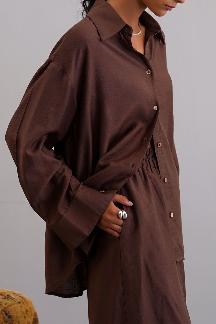 CHOCOLATE EASY BREEZE BLOUSE