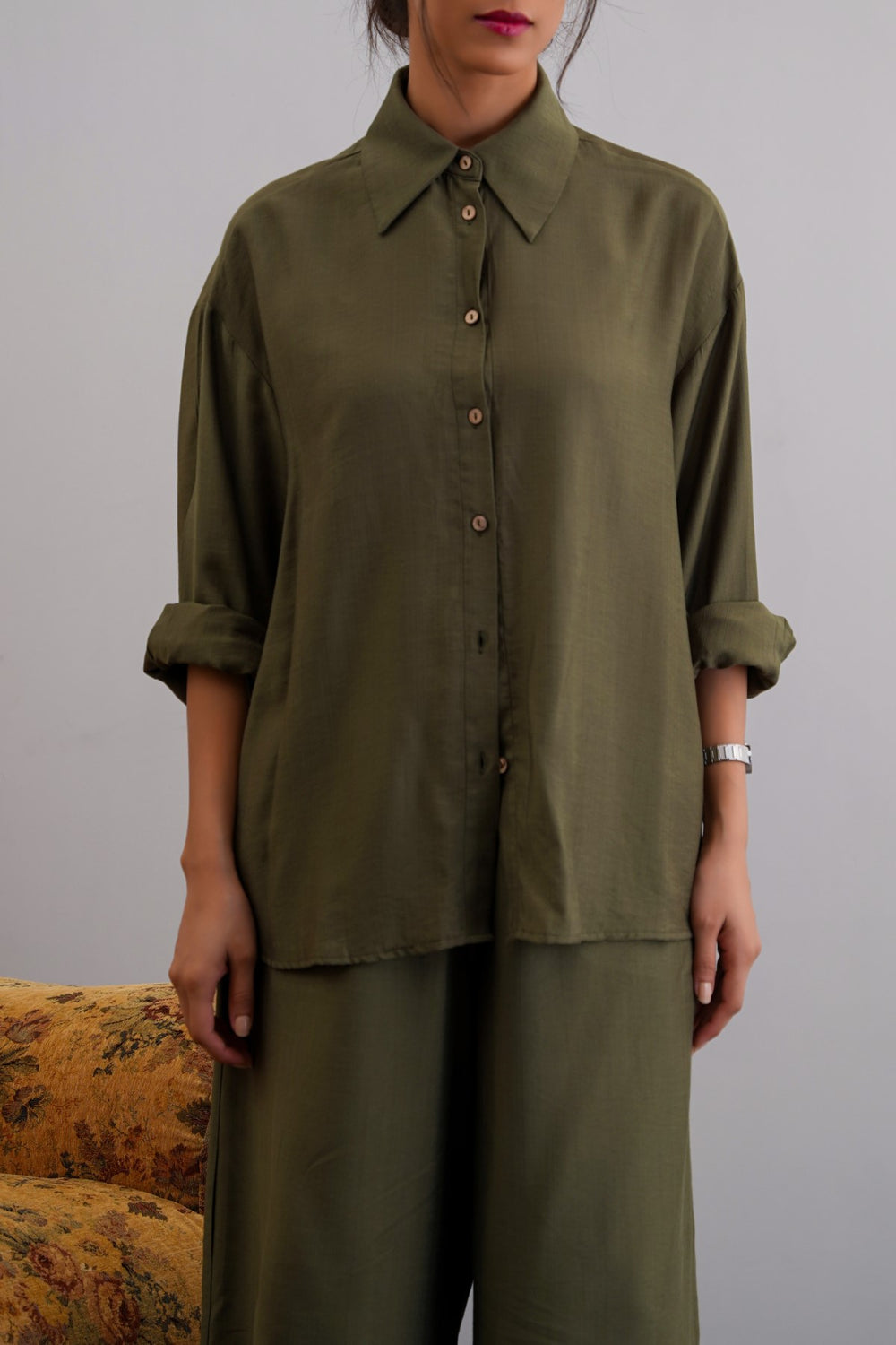 GREEN EASY BREEZE BLOUSE