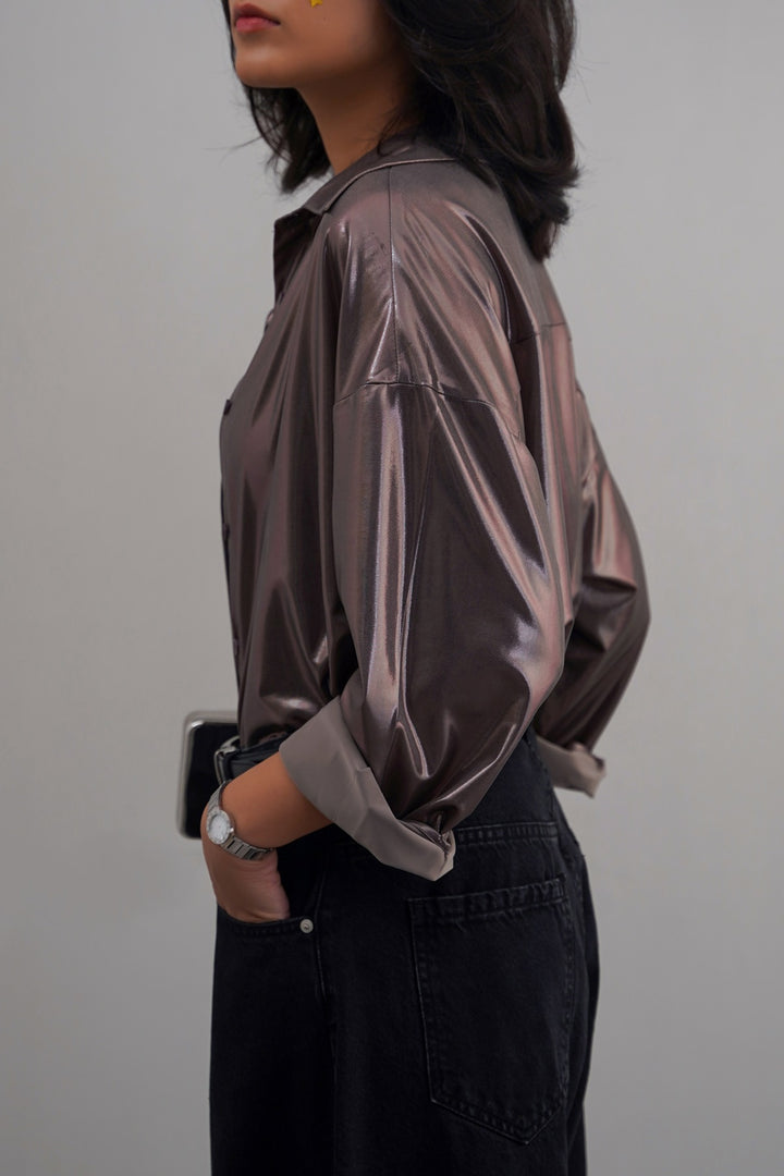 BRONZE RETRO METALLIC SHIRT