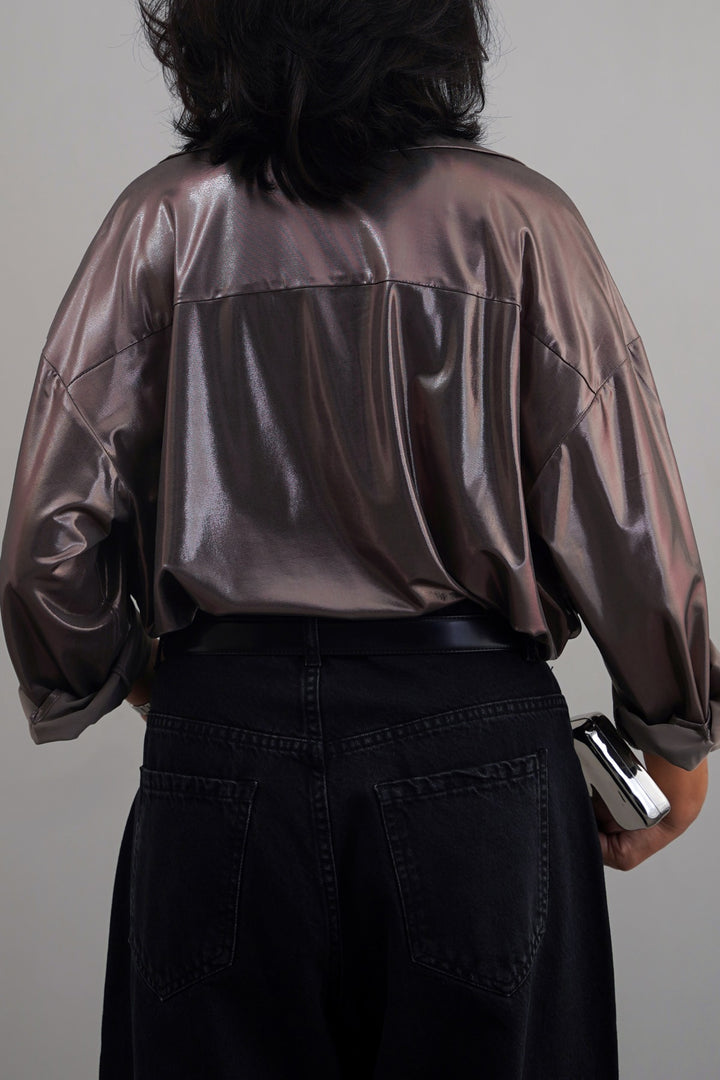 BRONZE RETRO METALLIC SHIRT