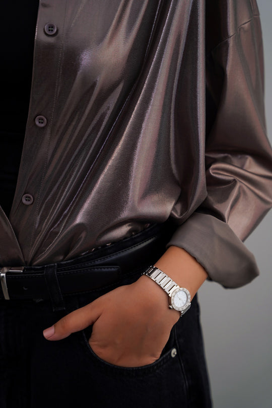 BRONZE RETRO METALLIC SHIRT