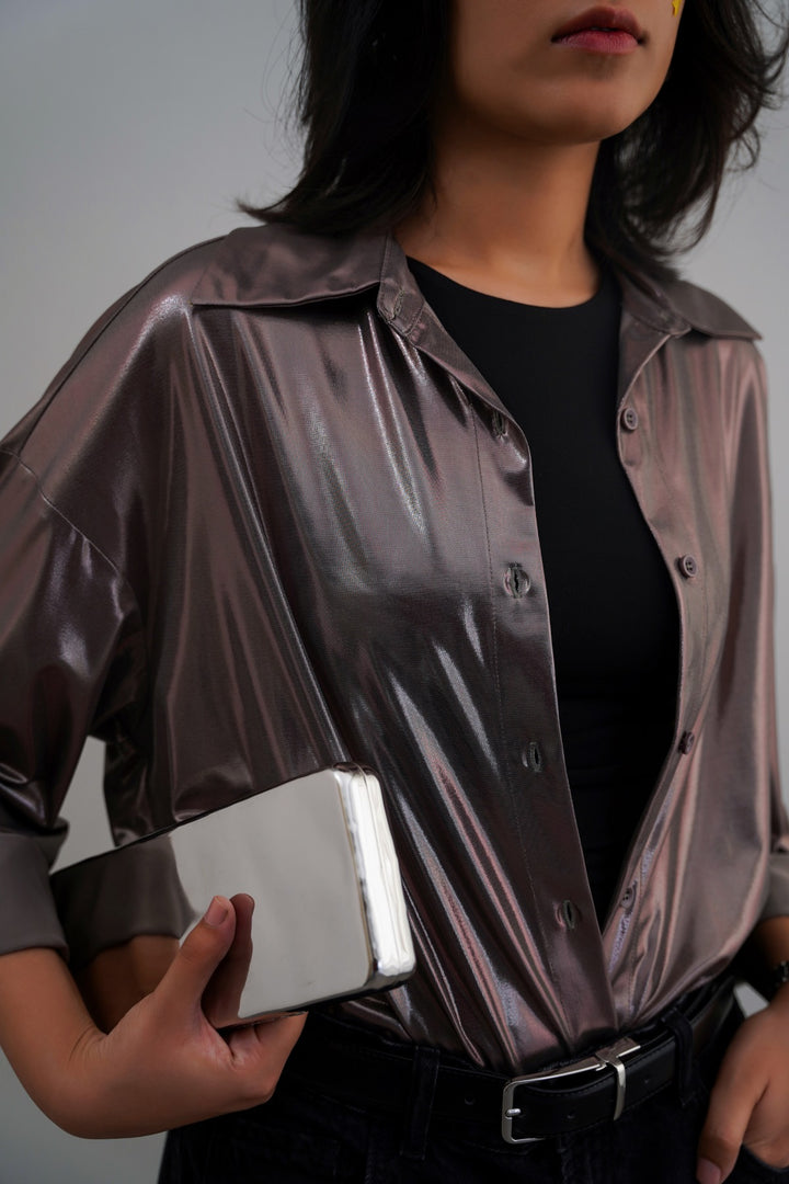 BRONZE RETRO METALLIC SHIRT