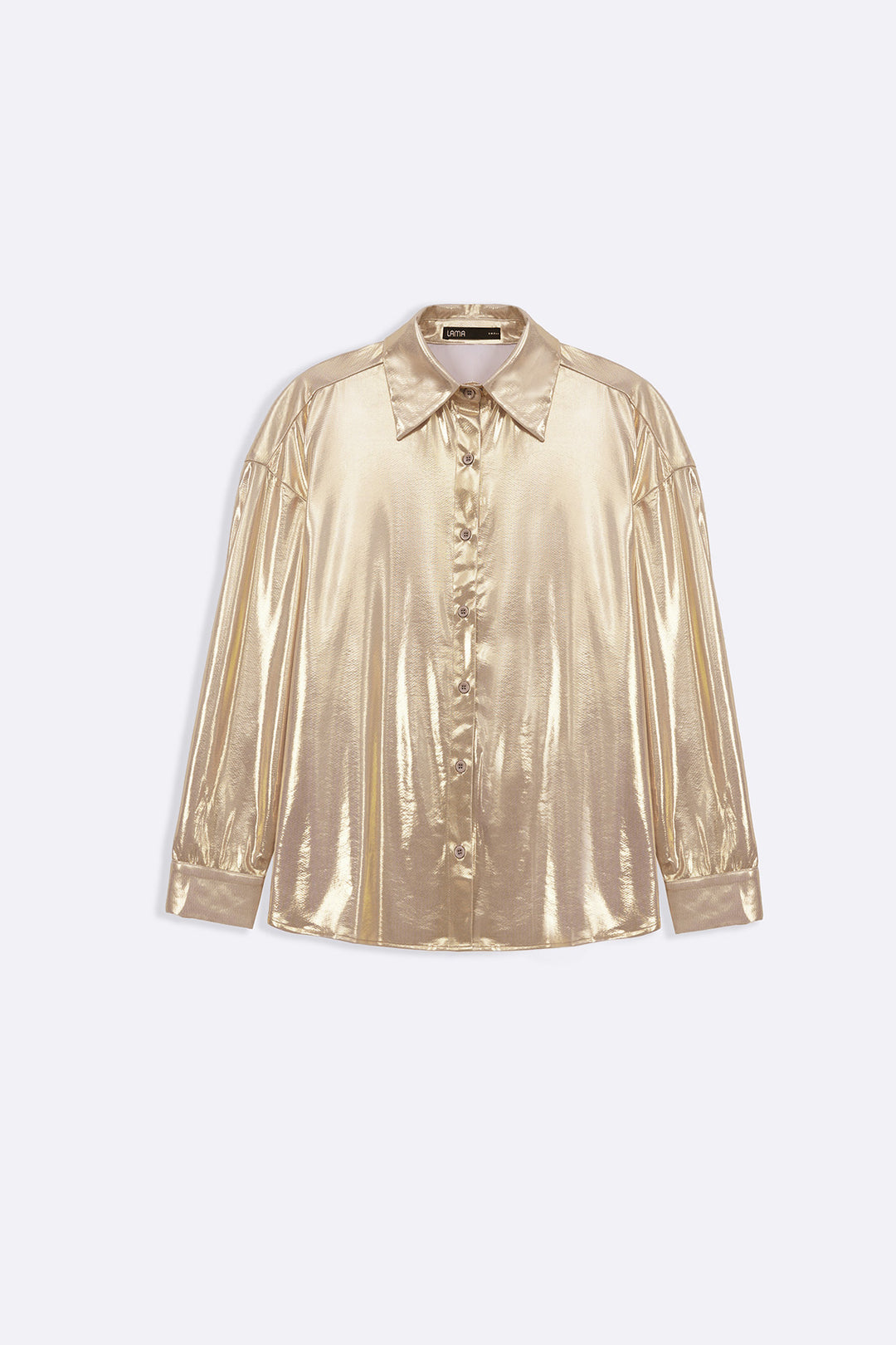 LIGHT GOLD RETRO METALLIC SHIRT