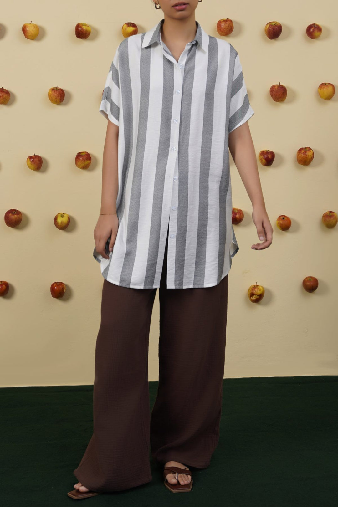 BLACK STRIPED HOLIDAY TUNIC