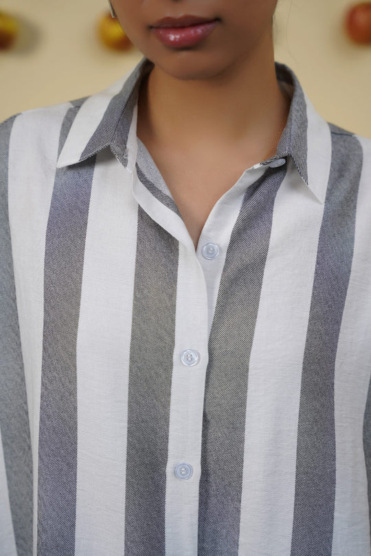 BLACK STRIPED HOLIDAY TUNIC