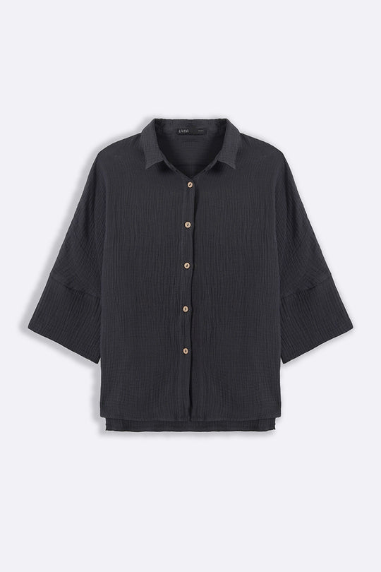 CHARCOAL EVERYDAY MUSLIN SHIRT