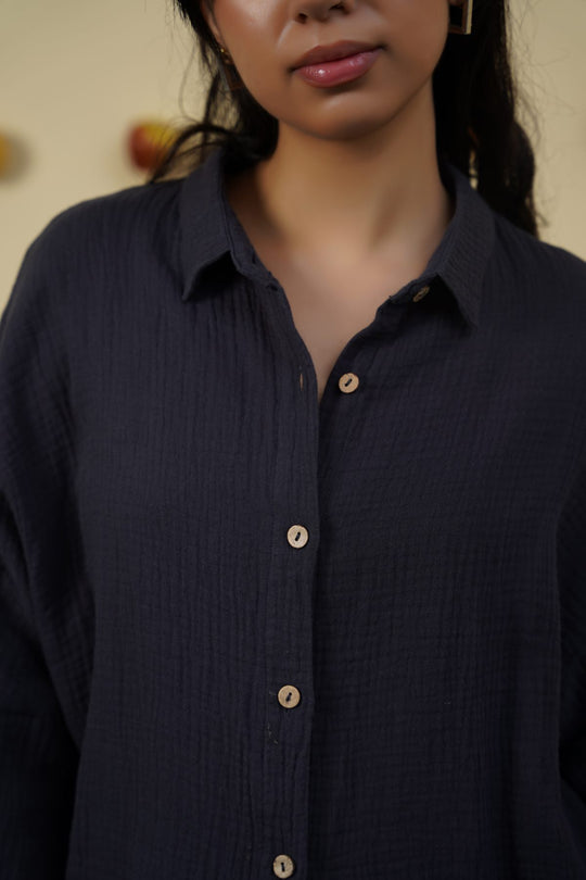 CHARCOAL EVERYDAY MUSLIN SHIRT