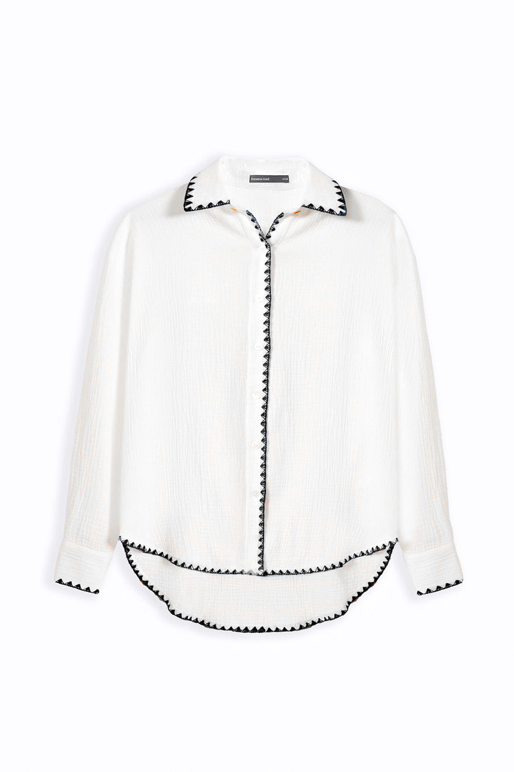 BLACK MUSLIN RESORT SHIRT