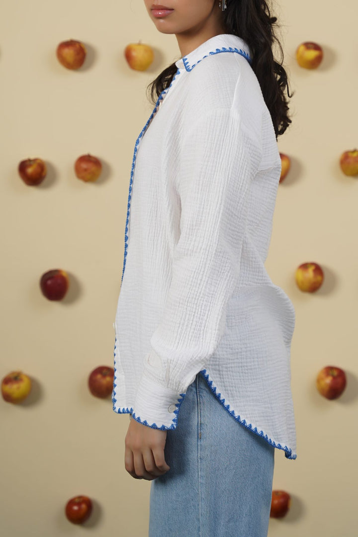BLUE MUSLIN RESORT SHIRT