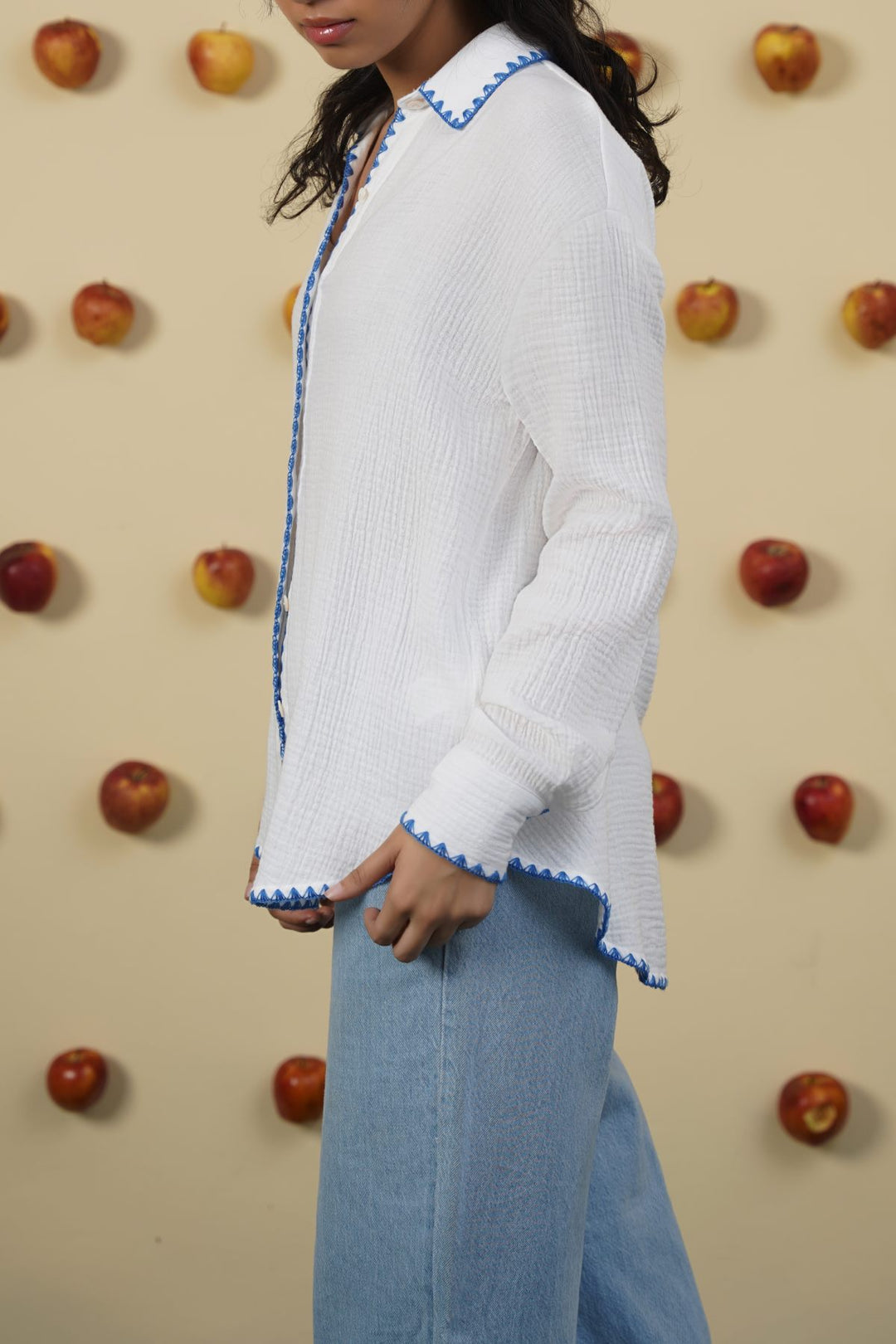 BLUE MUSLIN RESORT SHIRT
