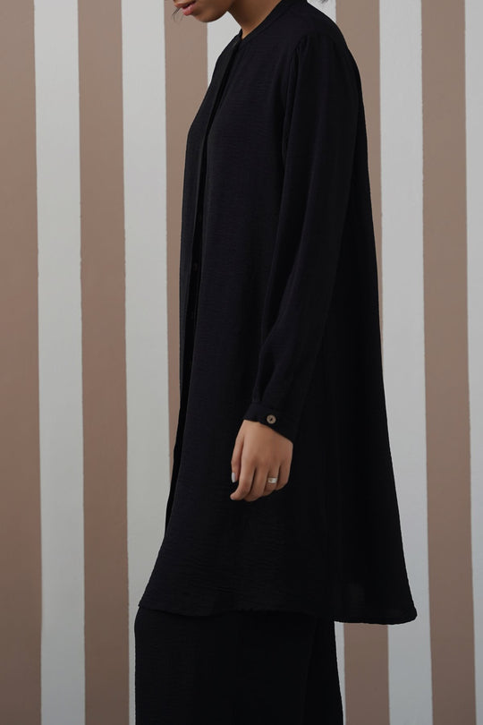 BLACK SLINKY LONG TUNIC