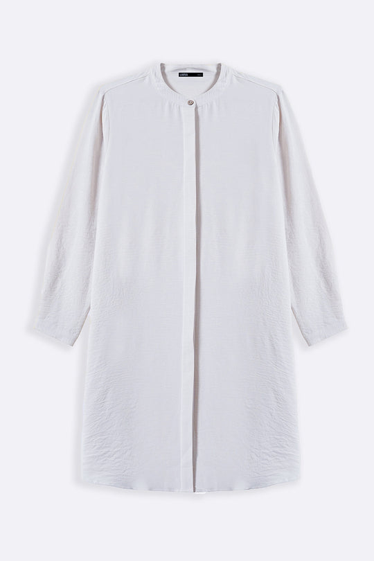 CREAM SLINKY LONG TUNIC