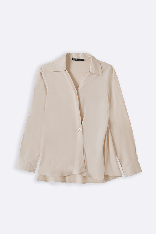 OFF WHITE WRAP BLOUSE SHIRT