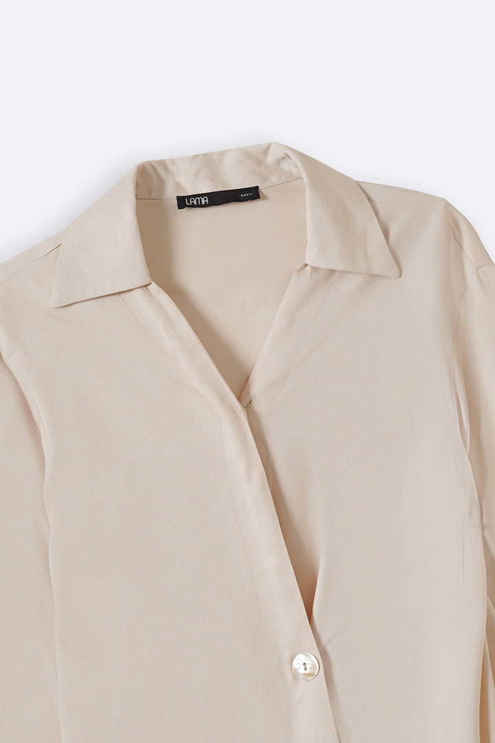 OFF WHITE WRAP BLOUSE SHIRT