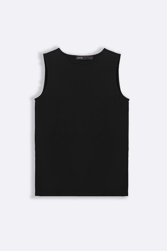 BLACK OFF-DUTY STRETCHY TOP