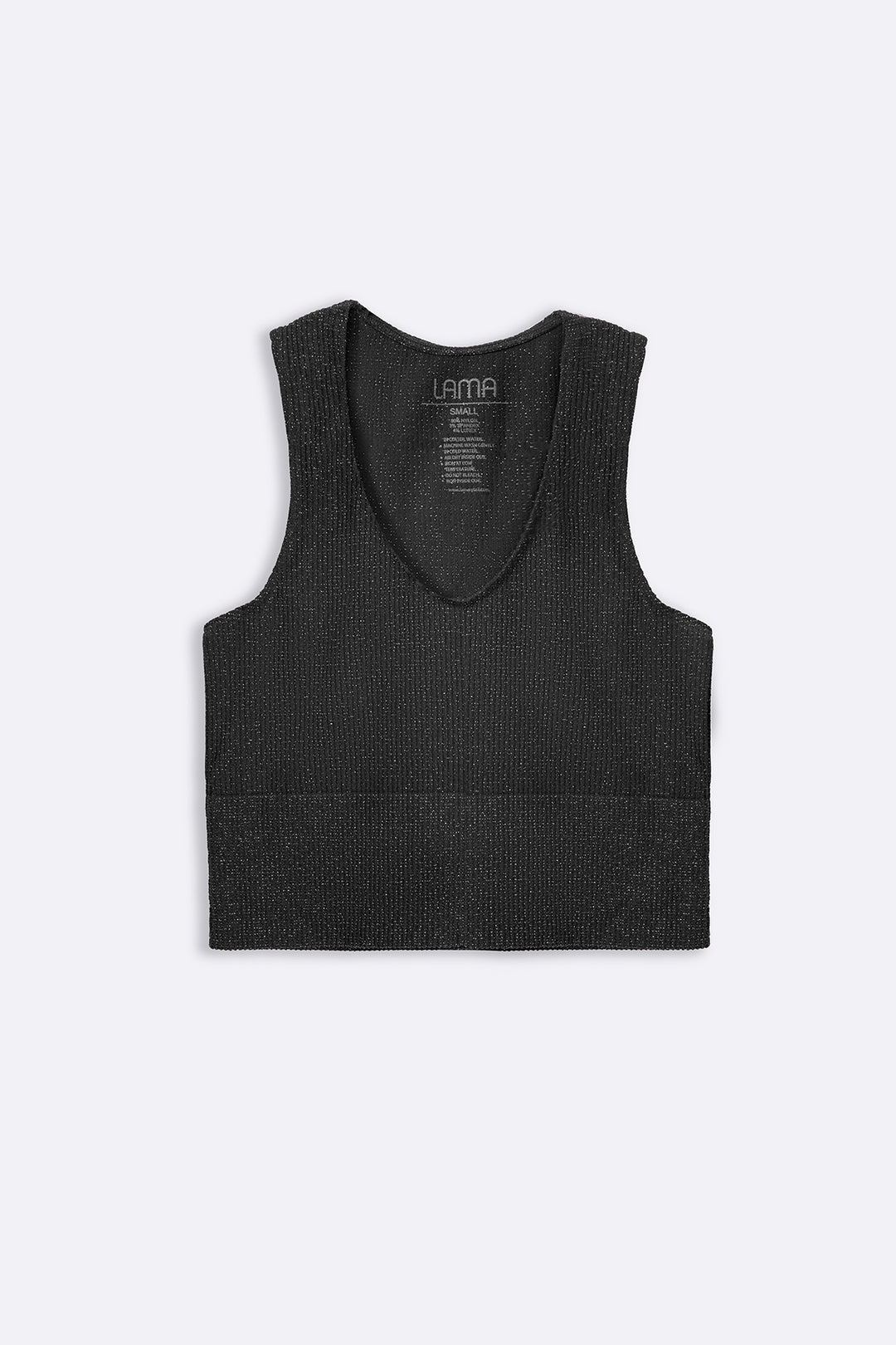 BLACK SHIMMER TANK TOP