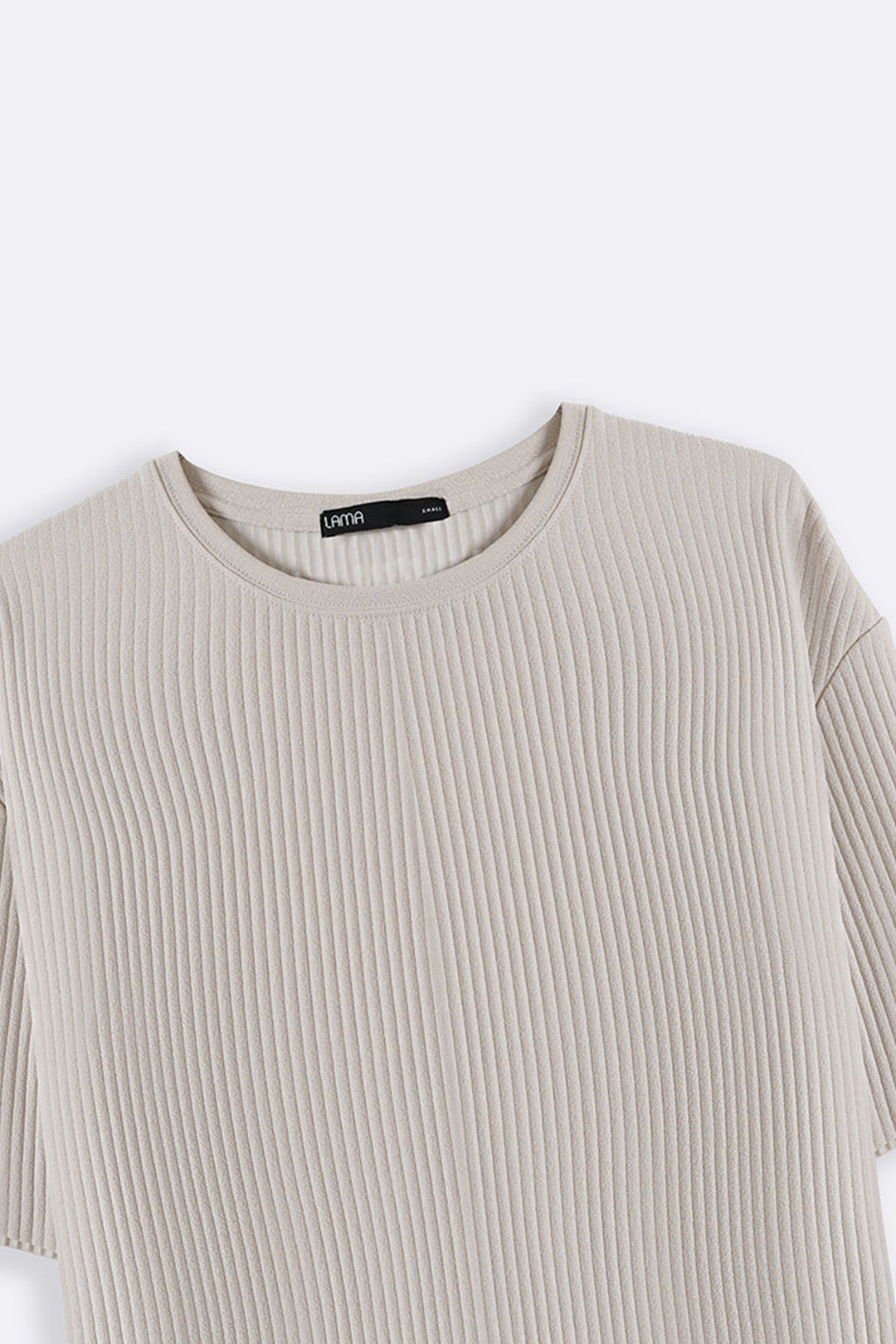 BEIGE LINEA STRETCHY TEE