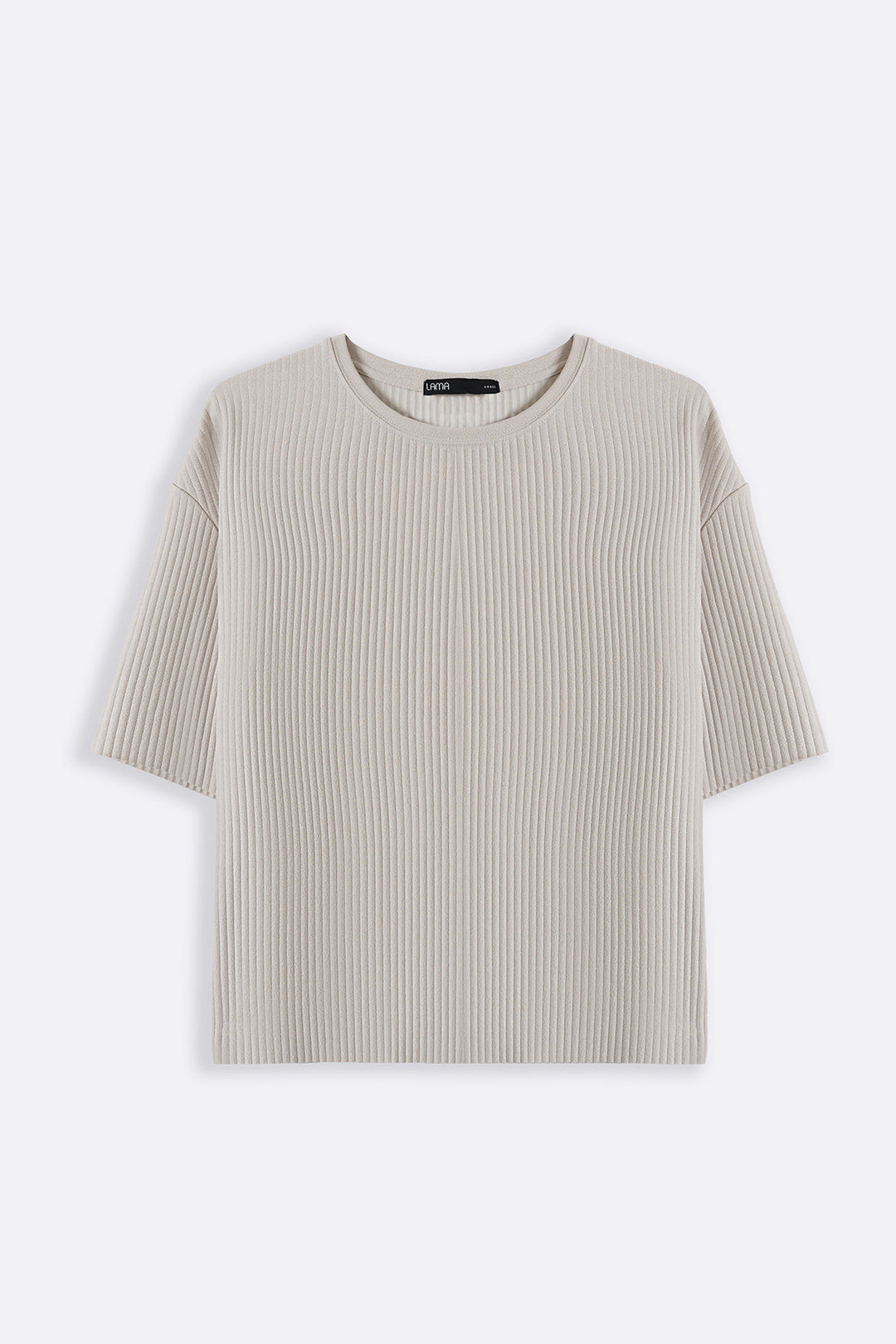 BEIGE LINEA STRETCHY TEE