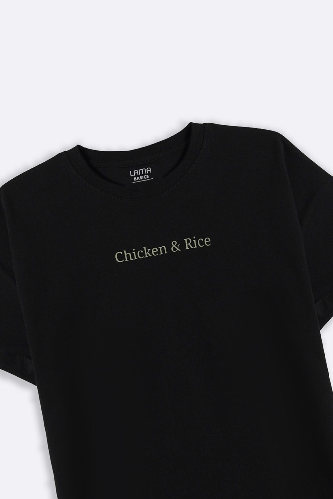 BLACK CHICKEN & RICE OVERSIZED TEE