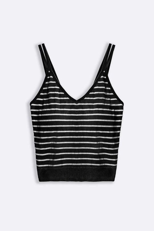 BLACK COMFORT BRA TANK TOP