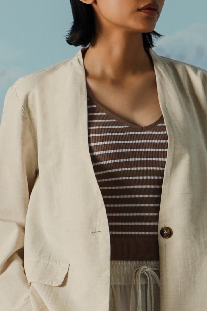 BROWN COMFORT BRA TANK TOP