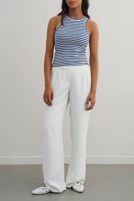 BLUE STRIPED TANK TOP