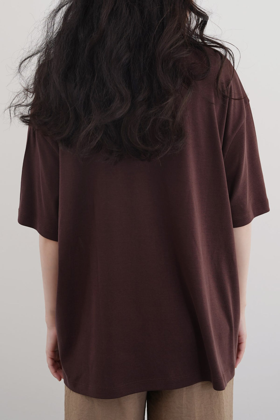 COFFEE LYOCELL COTTON TEE