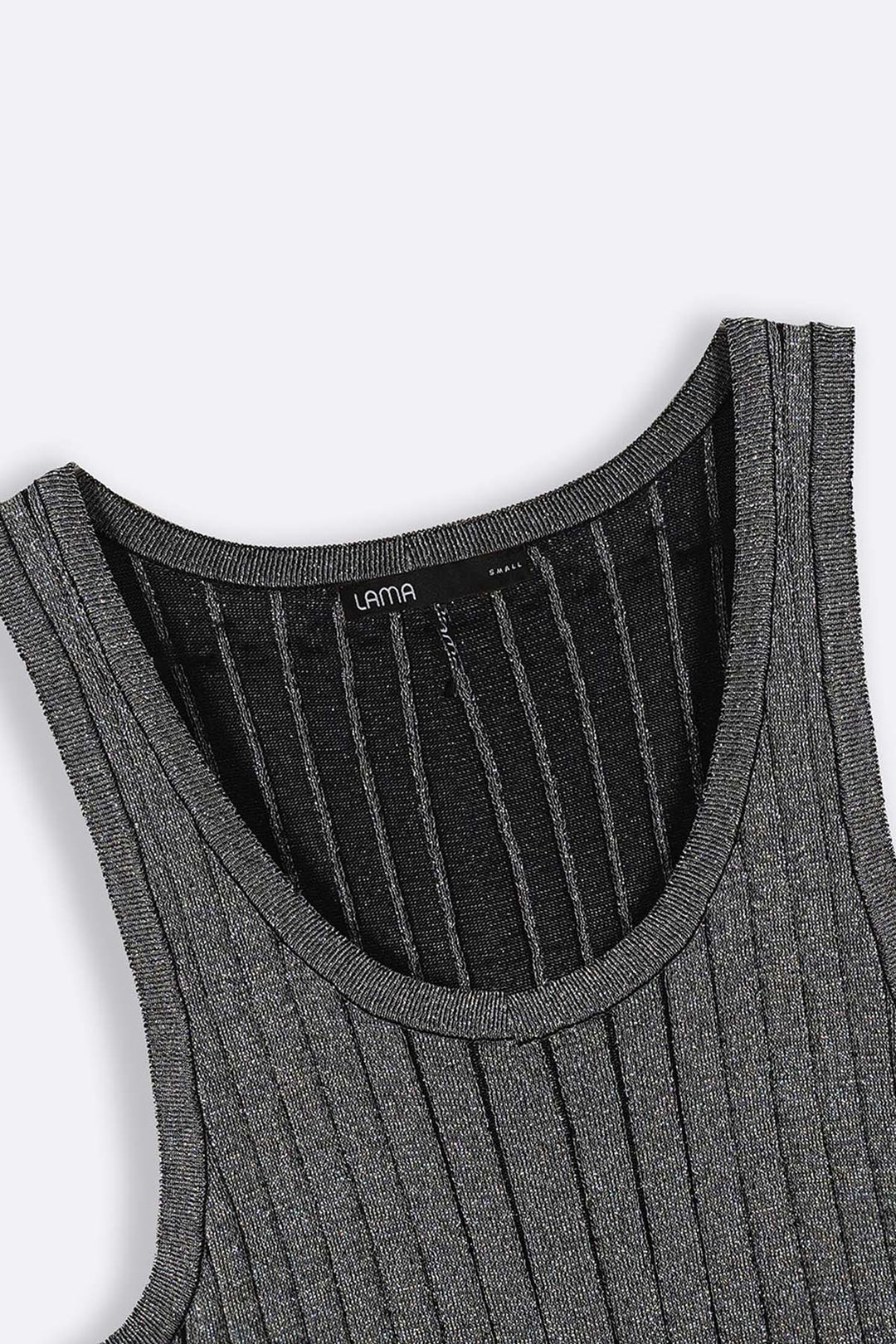 BLACK 70'S METALLIC TANK TOP