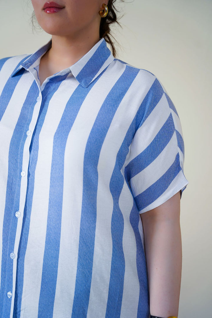 CURVE STRIPED HOLIDAY TUNIC
