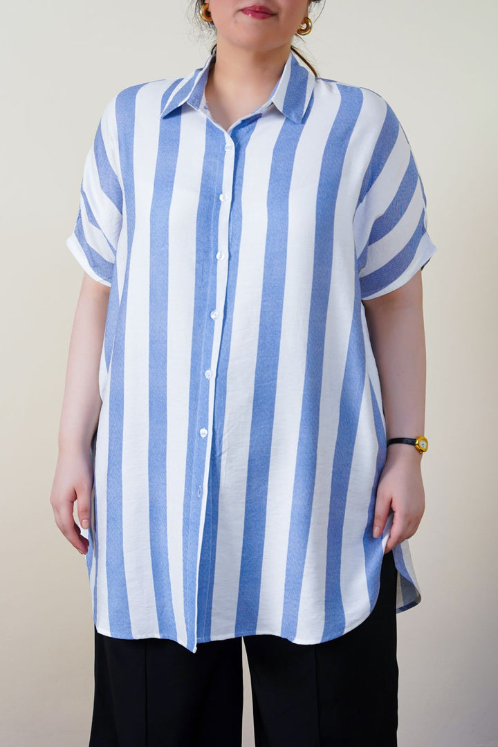 CURVE STRIPED HOLIDAY TUNIC